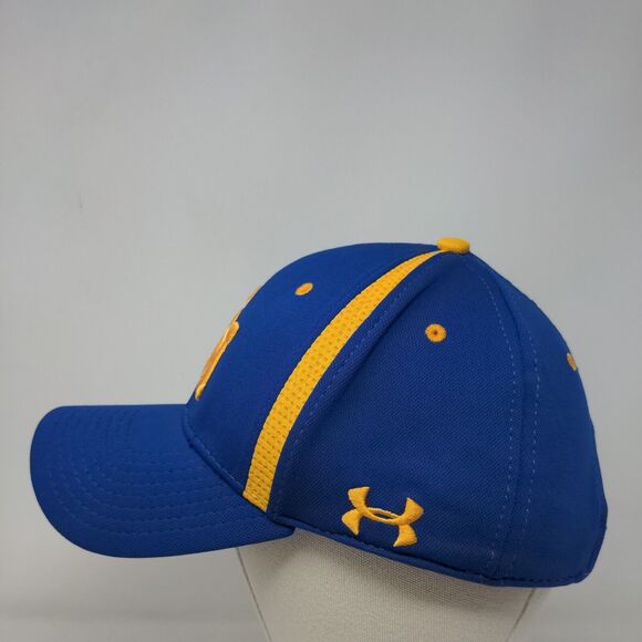 Under Armour Mens Strapback Hat Blue S-M Embroidered SM Stallions Logo Polyester - Picture 3 of 9